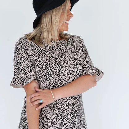 Milkbar Breastfeeding Zaria Dress | Snow Leopard - Babyonline