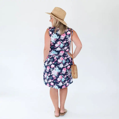 Milkbar Breastfeeding Billie Dress | Navy Floral - Babyonline