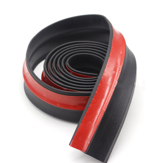 Car Front Bumper Lip Skirt Protector Splitter Body Spoiler Rubber Universal 2.5M - salelink.co.nz