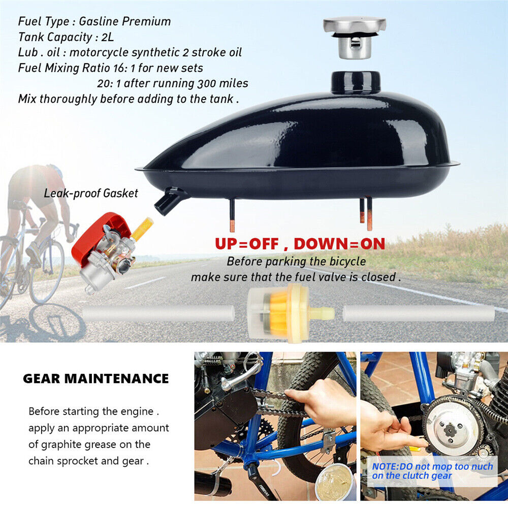 80cc Motorised Motorized Bicycle Motor Engine Kit