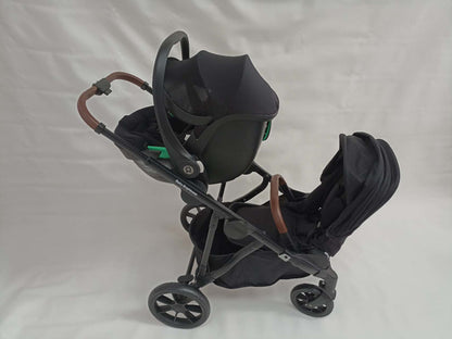 Double Pram – Luxe Twin Stroller with Double Car Seats and Rotating ISOFIX Bases