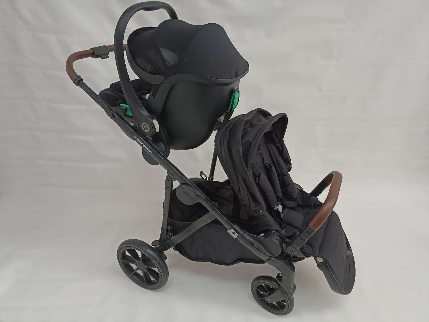 Double Pram – Luxe Twin Stroller with Double Car Seats and Rotating ISOFIX Bases