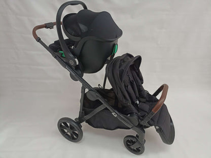 Double Pram – Luxe Twin Stroller with Bassinet, Car Seat and Rotating ISOFIX Base