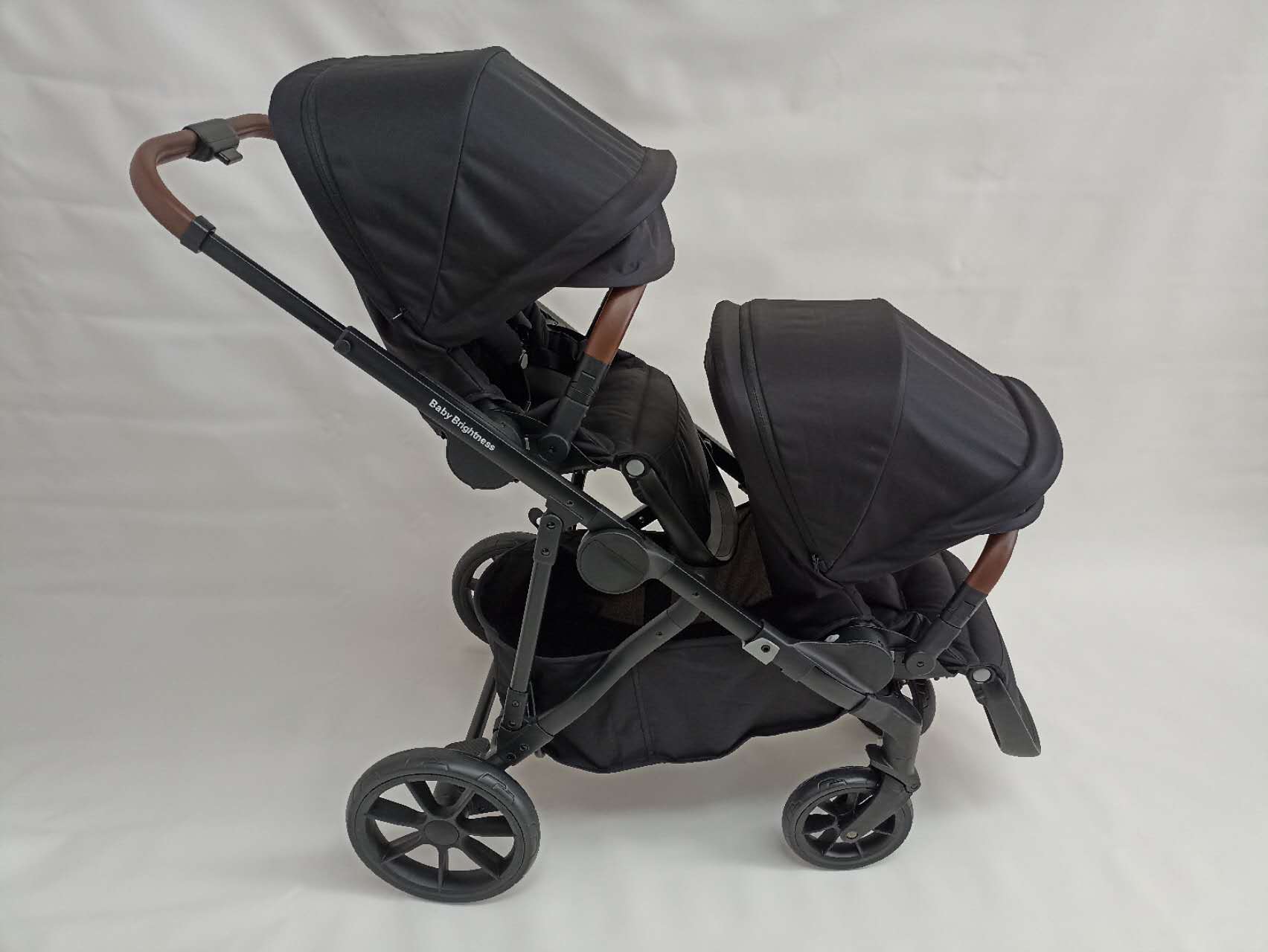 Pre-order Double Pram – Luxe Twin Stroller with Bassinet and Reclining Car Seat - image 12