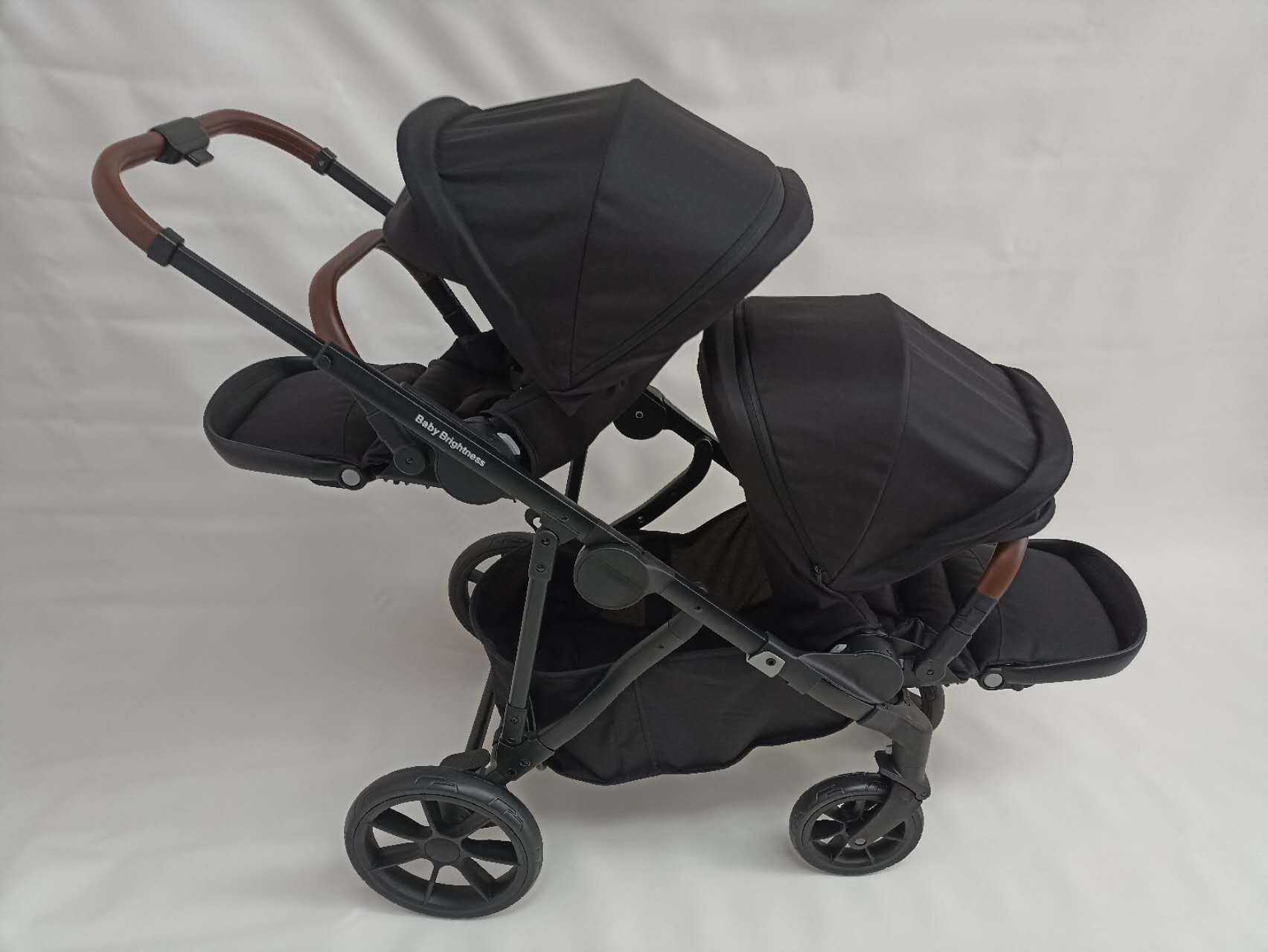 Pre-order Double Pram – Luxe Twin Stroller with Bassinet and Reclining Car Seat - image 10