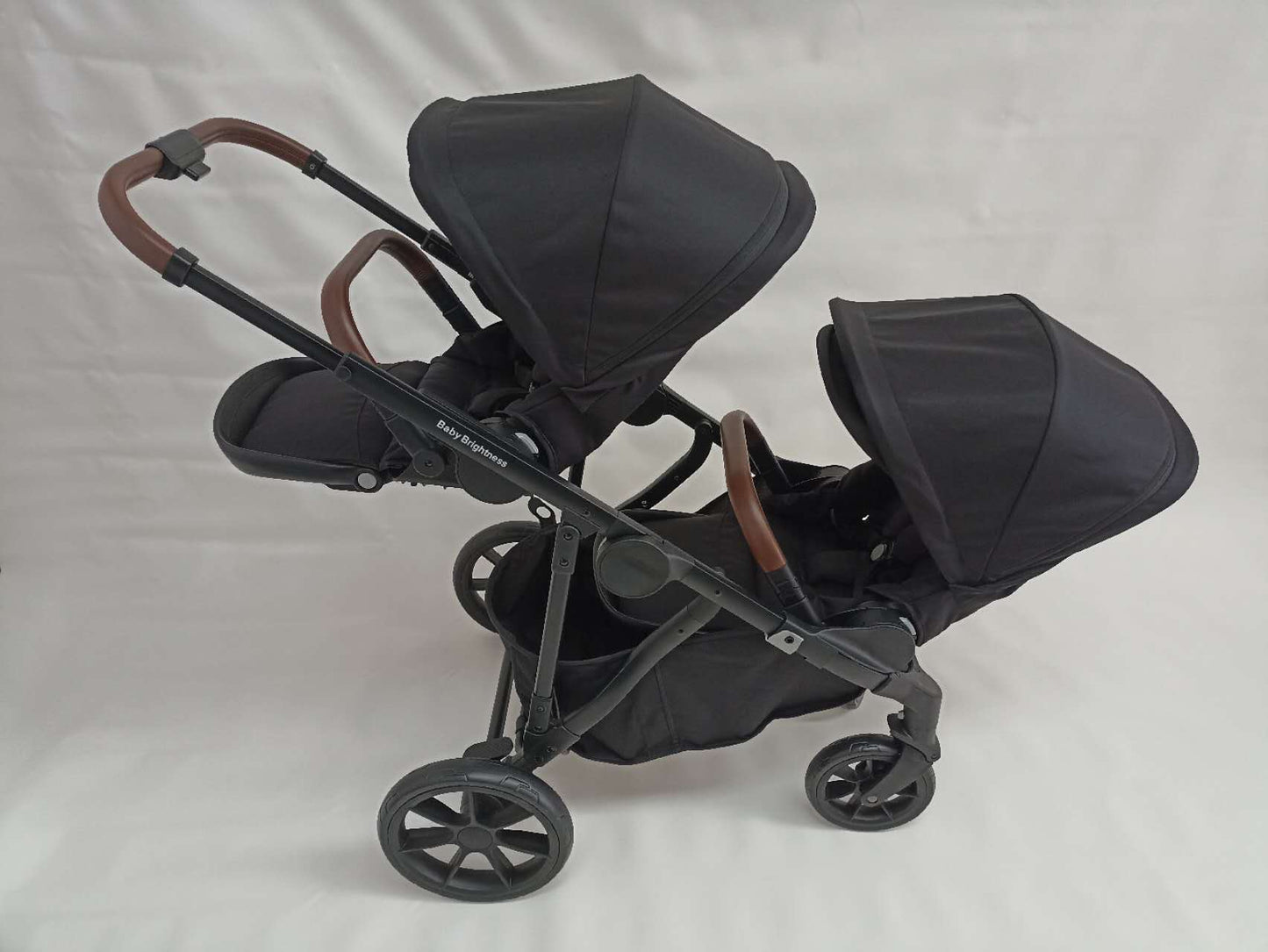Double Pram – Luxe Twin Stroller with Bassinet and Car Seat