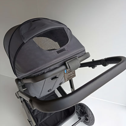 Newborn Pram – Palms 2+ Stroller with Carrycot, Car Seat and Rotating ISOFIX Base (Black)