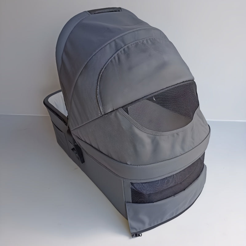 Newborn Pram – Palms 2+ Stroller with Carrycot, Car Seat and Rotating ISOFIX Base (Grey)
