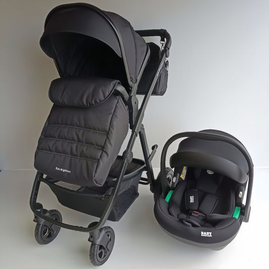 Baby Brightness Palms 2+ baby stroller with baby capsule Black