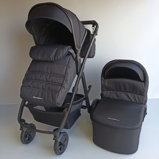 Baby Brightness Palms 2+ baby stroller and carrycot Black