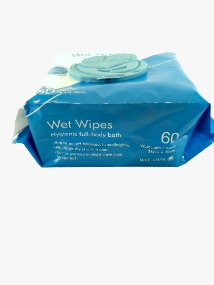 NICE CARE XL Adult Cleansing Wet Wipes (26cmX30cm) 60sheets