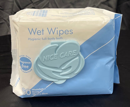 NICE CARE XL Adult Cleansing Wet Wipes (26cmX30cm) 60sheets