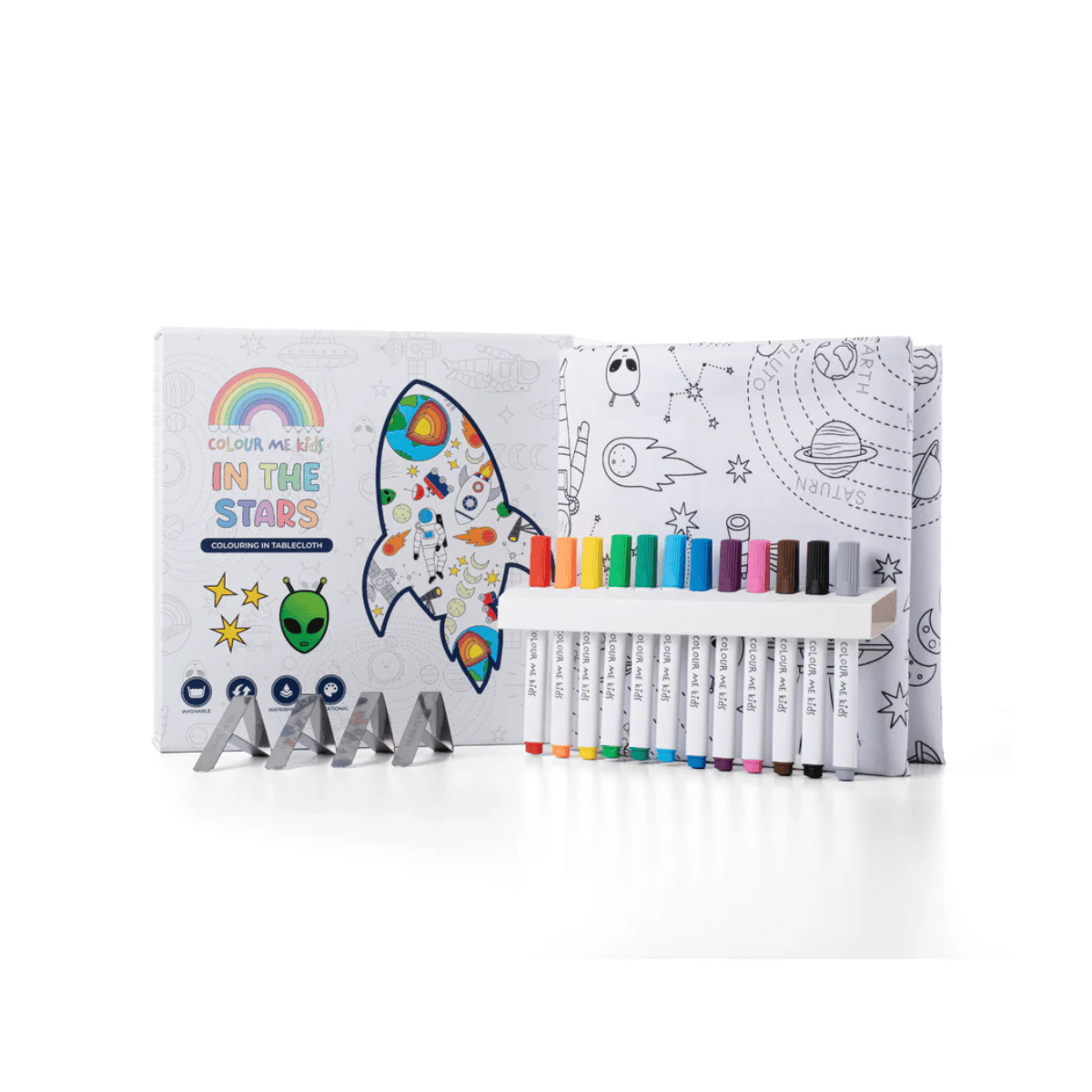 Colour Me Kids - Washable Colouring In Tablecloth Set