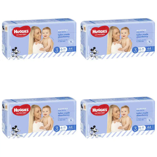Huggies Ultra Dry Size 3 VALUE BOX (6-11kg) - BOYS 176 Nappies - Babyonline