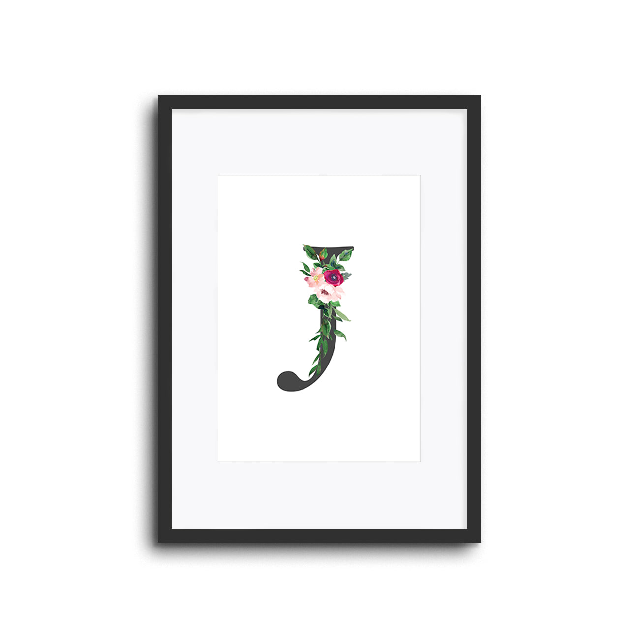 Wall Print |  Floral Initials