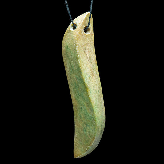 Large Flower Jade Drop by Madelyne Gourdin Pendant