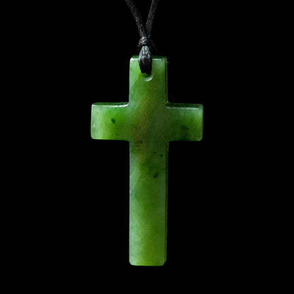 Pounamu Cross, hand-crafted pendant