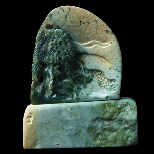 Pounamu Pohutukawa sculpture by Nick Balme Pendant
