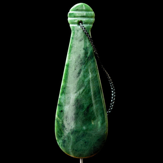 Greenstone Mere, handcrafted jade carving object form