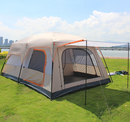 Camping Tent 5-8persons 310x220x190cm Khaki - salelink.co.nz