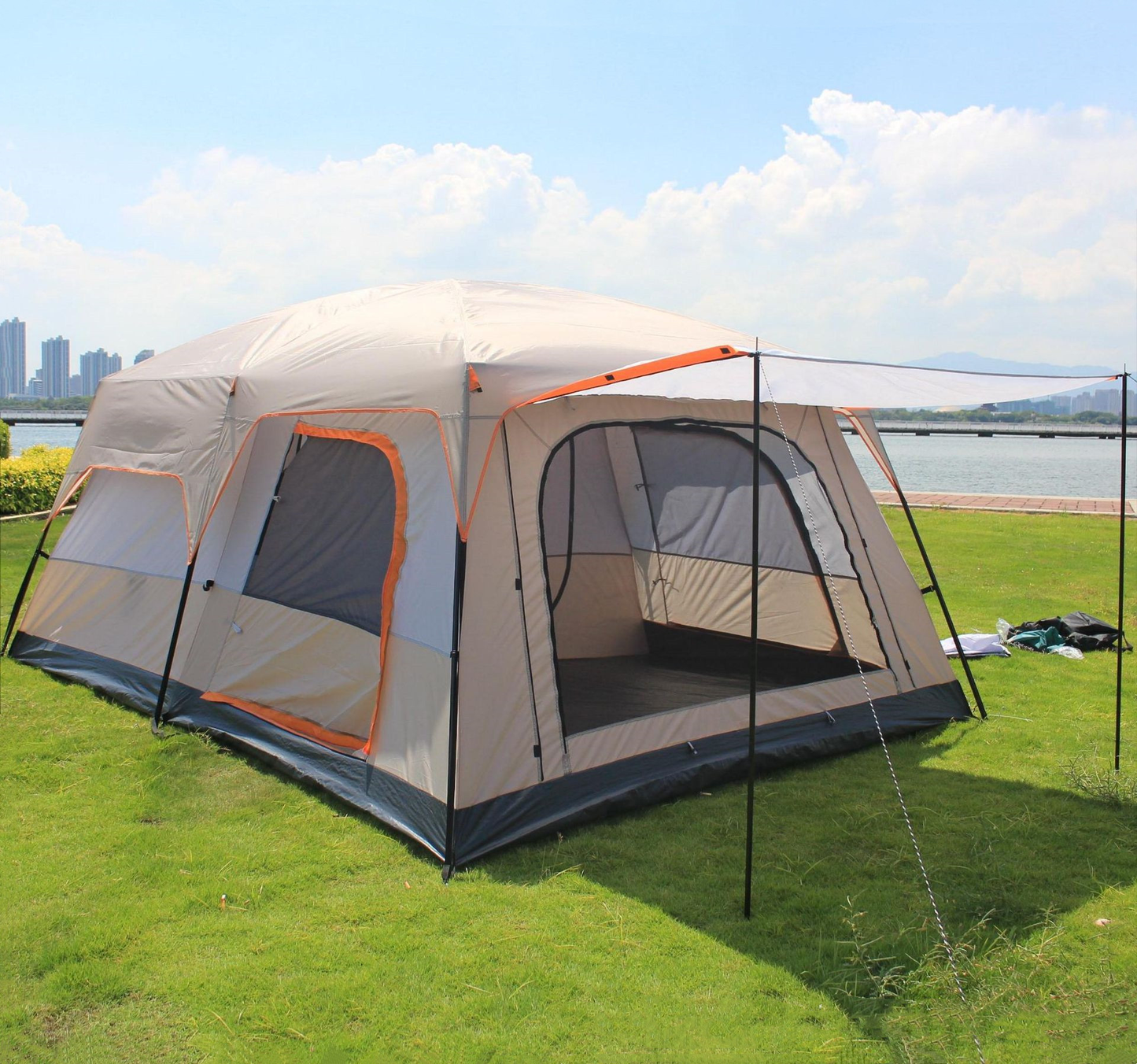 Camping Tent 5-8persons 310x220x190cm Khaki