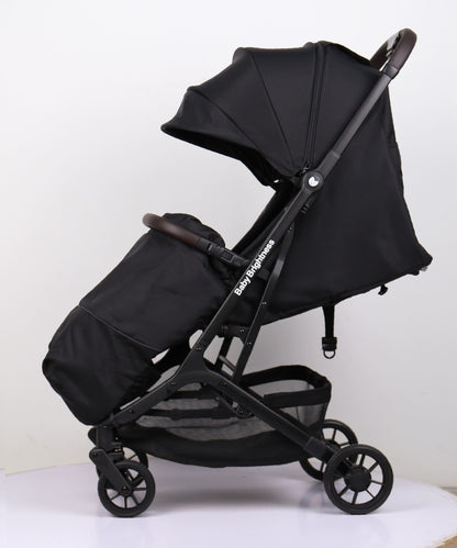 Travel Pram – AirGo Lightweight Stroller with Booster Seat (Black)
