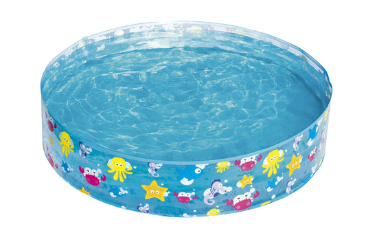 Bestway 1.22m x 25cm Kids Above Ground Pool Sea Life Design Portable