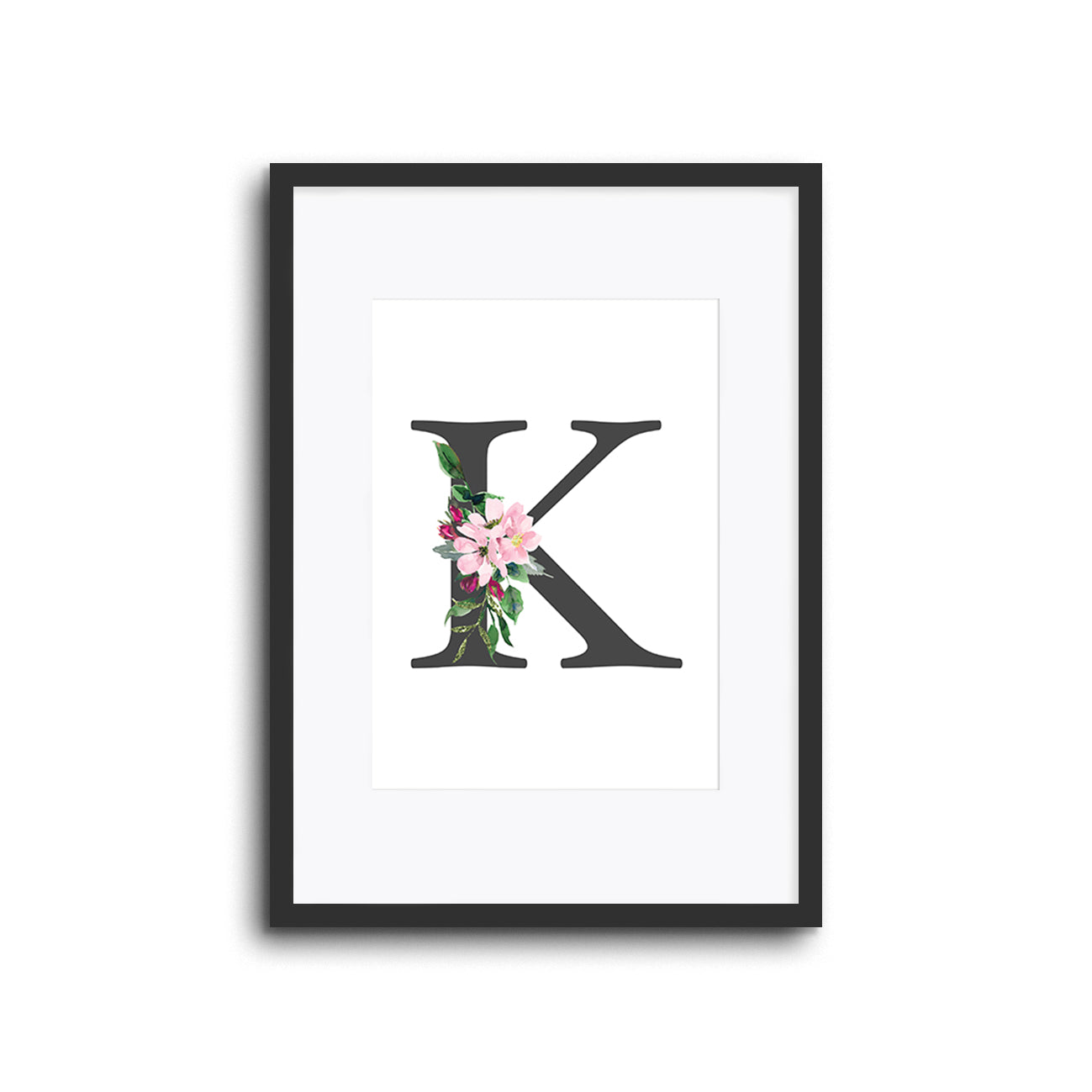 Wall Print |  Floral Initials