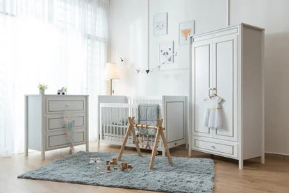 Kapai MERCURY Wooden Baby Cot Drop Side with Drawer - Babyonline