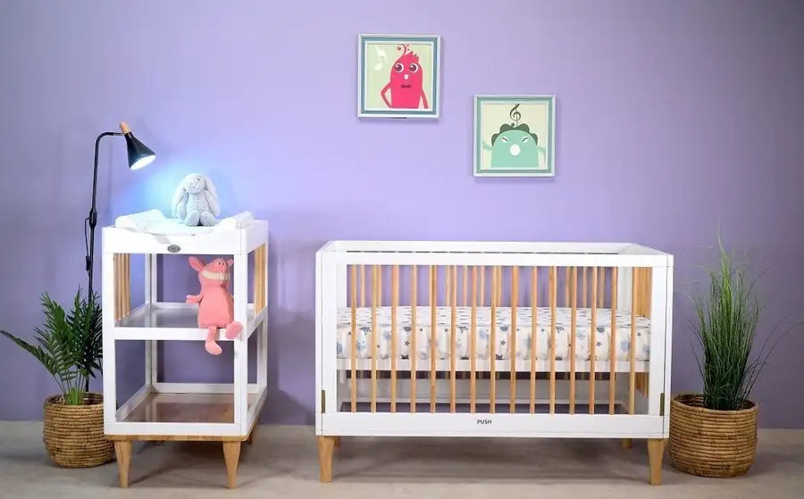 Kapai VEGA Wooden Drop Side Cot with Bed Guard - Babyonline