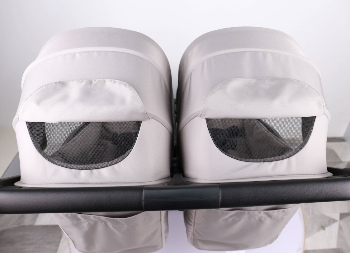 Double Pram – FlexGo Duo with Infant Capsule (Beige)
