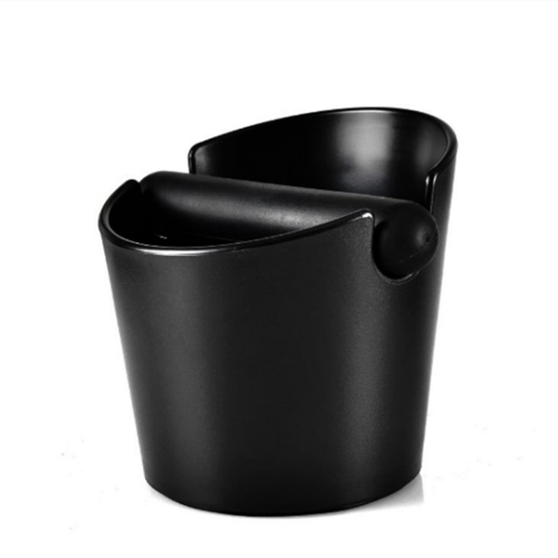 Coffee Waste Container Grinds Knock Box Tamper Tube Bin Black Bucket