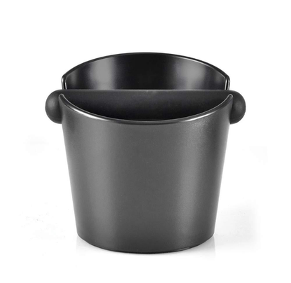 Coffee Waste Container Grinds Knock Box Tamper Tube Bin Black Bucket