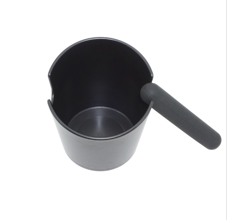 Coffee Waste Container Grinds Knock Box Tamper Tube Bin Black Bucket