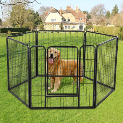 8 Panel Pet Playpen Fold Exercise Cage Fence Enclosure Dog Puppy