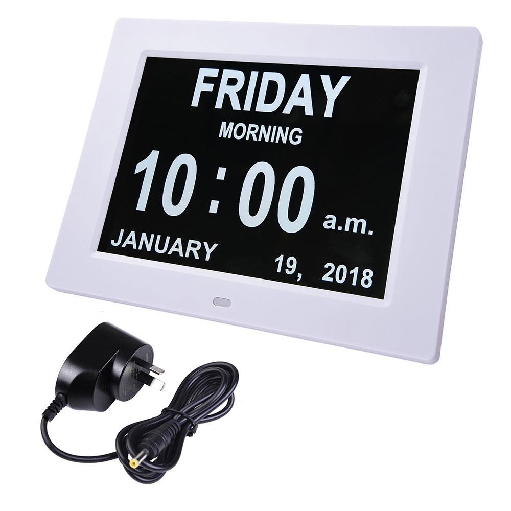 8" Dementia Calendar Clock Digital Alarm Clock
