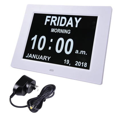 8" Dementia Calendar Clock Digital Alarm Clock