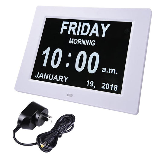 8" Dementia Calendar Clock Digital Alarm Clock