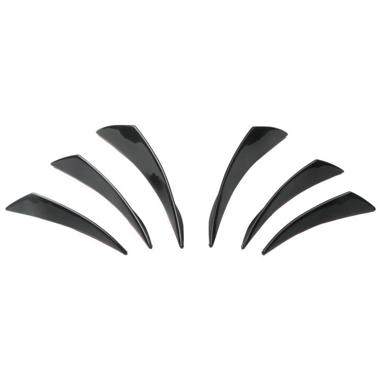 6Pcs Car Front Bumper Lip Splitter Fins Body Spoiler Canards Refit