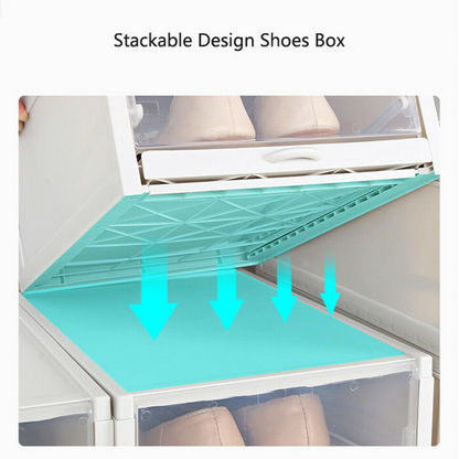 3X Push-pull Shoes Box Rack Foldable Shoe Organizer