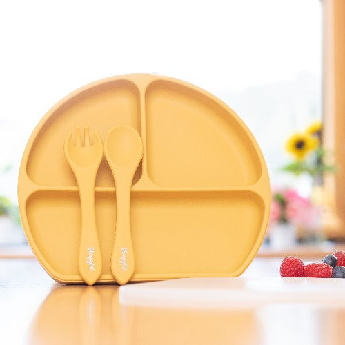 Sleepytot - Silicone Divided Plate + Cutlery