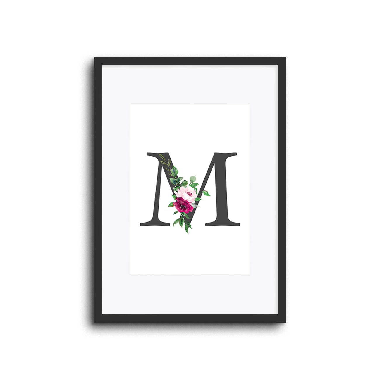 Wall Print |  Floral Initials