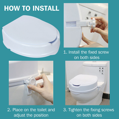 Raised Toilet Seat With Lid