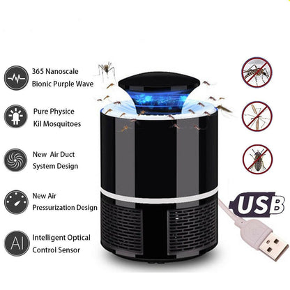 USB Mosquito Insect Killer Electric LED Light Fly Bug Zapper Trap Catcher Lamp