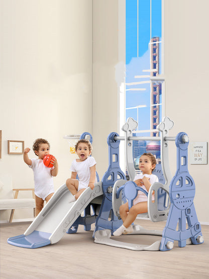 Kids swing and slide set Blue