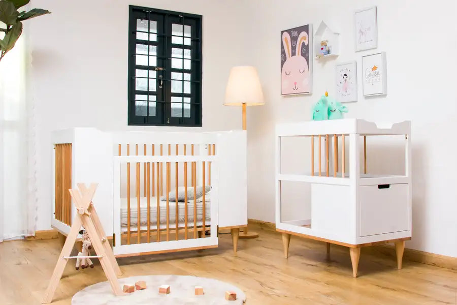 Kapai MARS Drop Side Wooden Baby Cot - Babyonline
