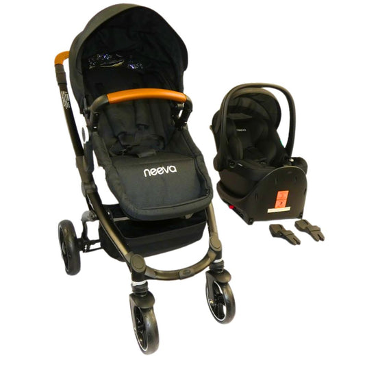 Neeva Carina Stroller* & Neeva I-Size Infant Capsule - Black (NB1) Bundle