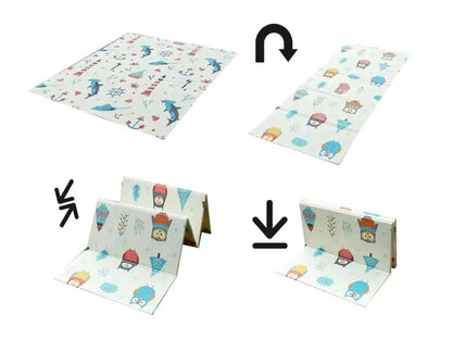 Double Sided Folded Ocean & Owl Play Mat - Babyonline