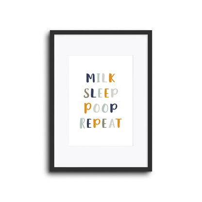 Wall Print |  Milk Sleep Poop Repeat