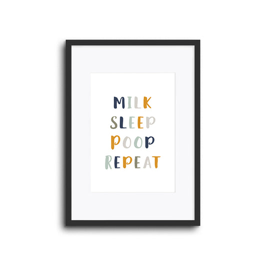 Wall Print |  Milk Sleep Poop Repeat